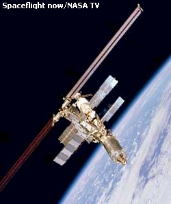 ISS vue par Atlantis