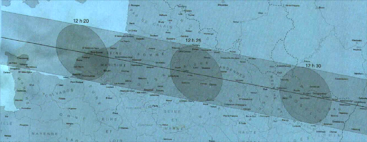 Carte de visibilit sur le Nord de la France