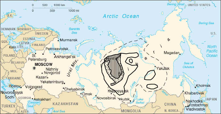 carte géologique de Zolotukhin et al'Mukhamedov, 1998